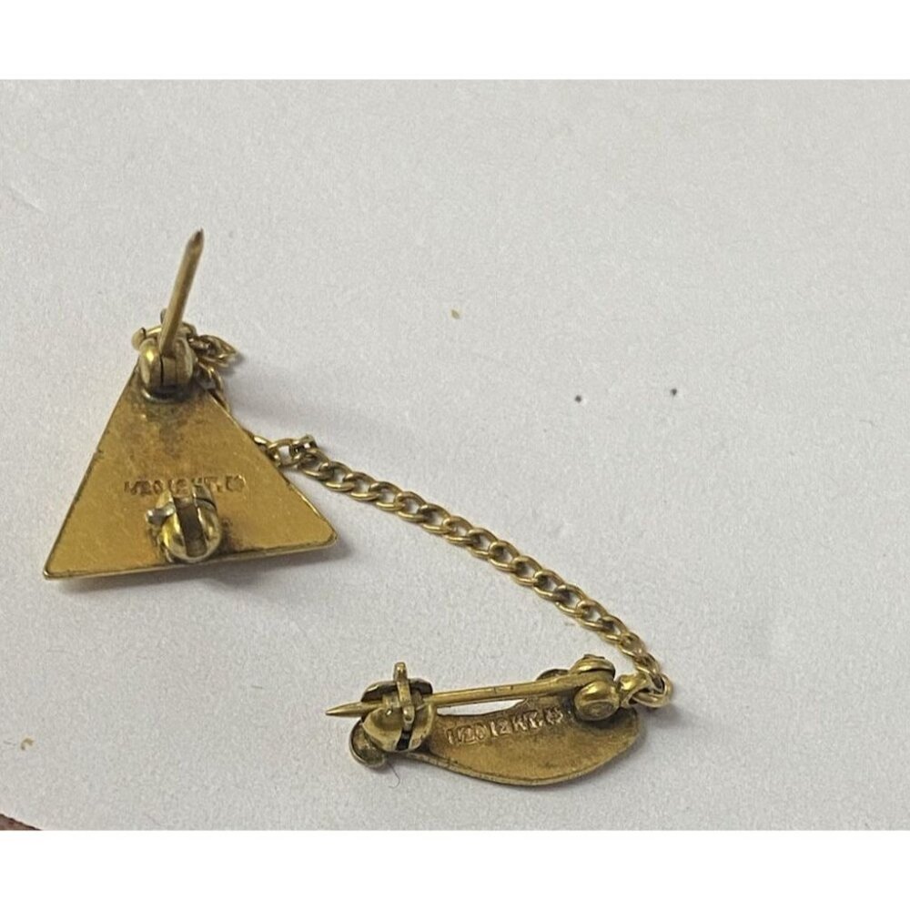 Masonic Job's Daughters Member Pin IYOB FILIAE Jobs Gold Filled - Picture 6 of 8
